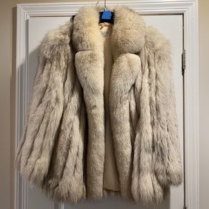 Vintage Brightener added Blue Fox Fur Coat
